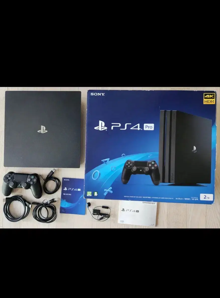 PS4 Pro(플스4 프로) 7218C 2T 2테라 제트블  본체 박스셋